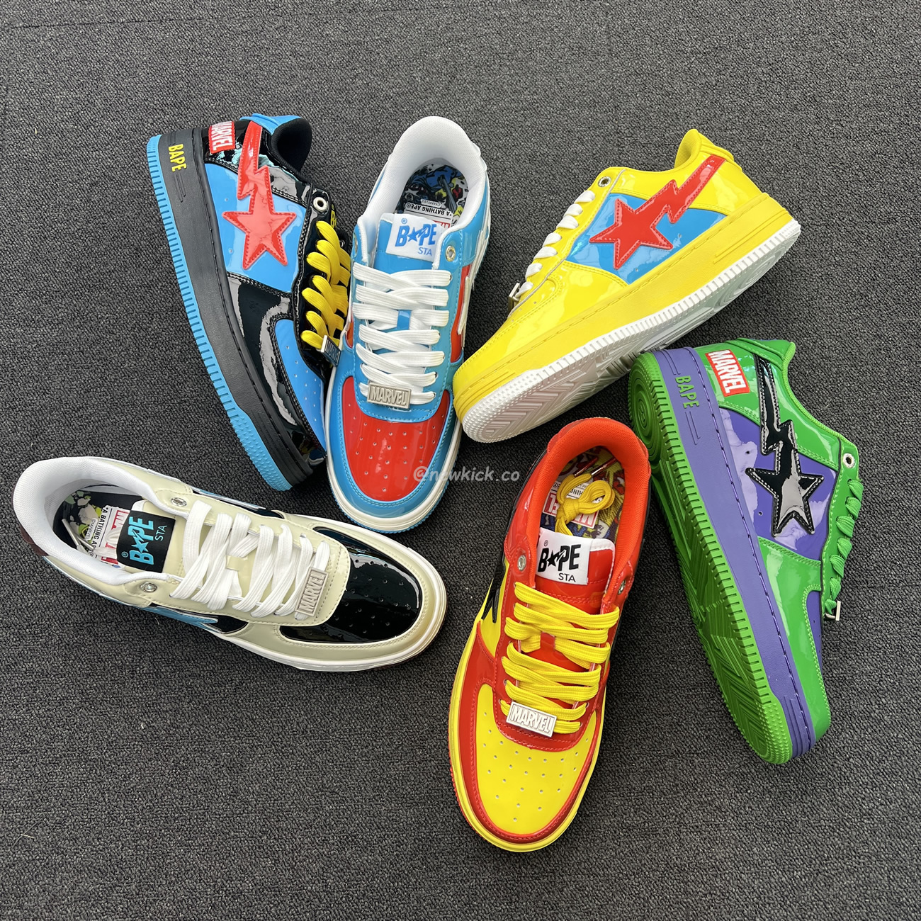 A Bathing Ape Bape Sta Marvel Comics Rocket Raccoon Thor Hulk Captain America Black Widow Iron Man  2022 (36) - newkick.vip